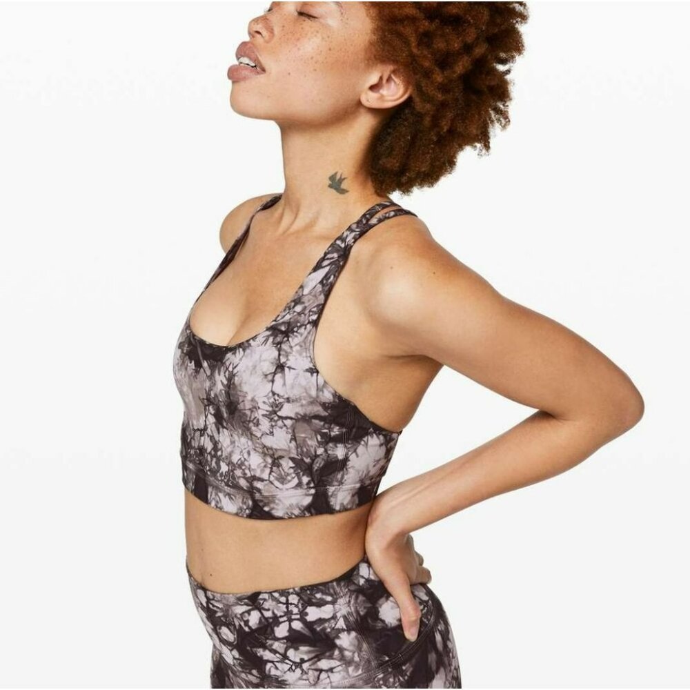 Lululemon Women's Energy Bra Shibori Iced Iris Mystique Moonwalk Criss Cross 8